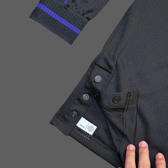 adidas UW Huskies University of Washington Mesh Hoodie Black L NWT HN7656 - Picture 3 of 8